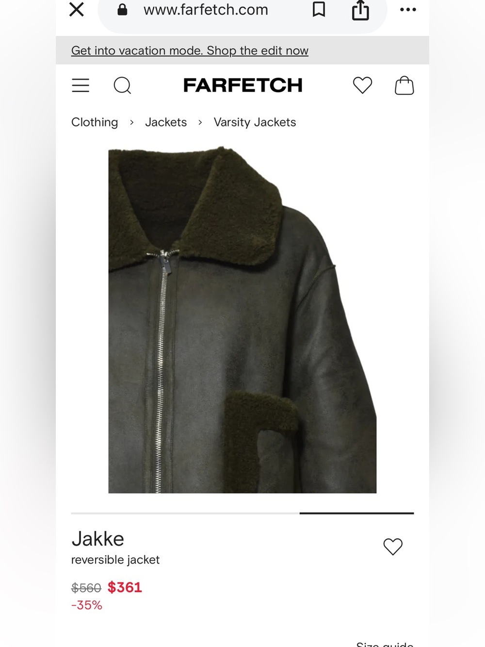 Jakke reversible shearling jacket size L - Picture 3 of 13